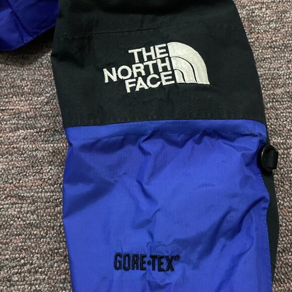 VTG 90s The North Face Jacket Men's Small Blue Black Gore-Tex Mountain Guide - Picture 3 of 14